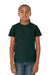 Bella + Canvas 3001Y Youth Jersey Short Sleeve Crewneck T-Shirt Heather Forest Green Model Front