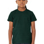 Bella + Canvas Youth Jersey Short Sleeve Crewneck T-Shirt - Heather Forest Green