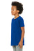Bella + Canvas 3001Y Youth Jersey Short Sleeve Crewneck T-Shirt True Royal Blue Model Side