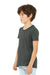 Bella + Canvas BC3001YCVC Youth CVC Short Sleeve Crewneck T-Shirt Heather Deep Grey Model 3Q
