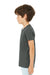 Bella + Canvas BC3001YCVC/3001YCVC Youth Jersey Short Sleeve Crewneck T-Shirt Heather Deep Grey Model Side