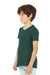 Bella + Canvas BC3001YCVC/3001YCVC Youth Jersey Short Sleeve Crewneck T-Shirt Heather Forest Green Model 3Q