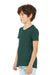 Bella + Canvas BC3001YCVC Youth CVC Short Sleeve Crewneck T-Shirt Heather Forest Green Model 3Q