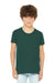 Bella + Canvas BC3001YCVC/3001YCVC Youth Jersey Short Sleeve Crewneck T-Shirt Heather Forest Green Model Front