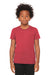 Bella + Canvas BC3001YCVC/3001YCVC Youth Jersey Short Sleeve Crewneck T-Shirt Heather Red Model Front