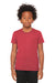 Bella + Canvas BC3001YCVC Youth CVC Short Sleeve Crewneck T-Shirt Heather Red Model Front