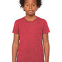 Bella + Canvas Youth CVC Short Sleeve Crewneck T-Shirt - Heather Red