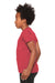 Bella + Canvas BC3001YCVC/3001YCVC Youth Jersey Short Sleeve Crewneck T-Shirt Heather Red Model Side