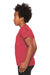 Bella + Canvas BC3001YCVC Youth CVC Short Sleeve Crewneck T-Shirt Heather Red Model Side