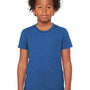 Bella + Canvas Youth Jersey Short Sleeve Crewneck T-Shirt - Heather True Royal Blue