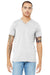 Bella + Canvas BC3005/3005 Mens Jersey Short Sleeve V-Neck T-Shirt Ash Grey Model Front
