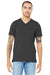 Bella + Canvas BC3005/3005 Mens Jersey Short Sleeve V-Neck T-Shirt Asphalt Grey Model Front
