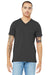 Bella + Canvas BC3005/3005/3655C Mens Jersey Short Sleeve V-Neck T-Shirt Asphalt Grey Model Front
