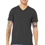 Bella + Canvas Mens Jersey Short Sleeve V-Neck T-Shirt - Asphalt Grey