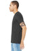 Bella + Canvas BC3005/3005/3655C Mens Jersey Short Sleeve V-Neck T-Shirt Asphalt Grey Model Side