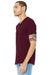 Bella + Canvas BC3005/3005 Mens Jersey Short Sleeve V-Neck T-Shirt Maroon Model 3Q