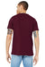 Bella + Canvas BC3005/3005 Mens Jersey Short Sleeve V-Neck T-Shirt Maroon Model Back