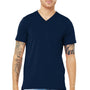 Bella + Canvas Mens Jersey Short Sleeve V-Neck T-Shirt - Navy Blue