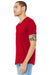 Bella + Canvas BC3005/3005 Mens Jersey Short Sleeve V-Neck T-Shirt Red Model 3Q