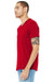 Bella + Canvas BC3005/3005/3655C Mens Jersey Short Sleeve V-Neck T-Shirt Red Model 3Q
