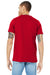 Bella + Canvas BC3005/3005/3655C Mens Jersey Short Sleeve V-Neck T-Shirt Red Model Back