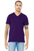 Bella + Canvas BC3005/3005 Mens Jersey Short Sleeve V-Neck T-Shirt Team Purple Model Front