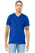 Bella + Canvas BC3005/3005 Mens Jersey Short Sleeve V-Neck T-Shirt True Royal Blue Model Front