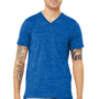 Bella + Canvas Mens Jersey Short Sleeve V-Neck T-Shirt - True Royal Blue Marble