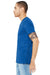 Bella + Canvas BC3655/3655C Mens Textured Jersey Short Sleeve V-Neck T-Shirt True Royal Blue Marble Model Side