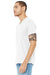 Bella + Canvas BC3005/3005 Mens Jersey Short Sleeve V-Neck T-Shirt White Model 3Q