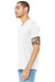 Bella + Canvas BC3005/3005/3655C Mens Jersey Short Sleeve V-Neck T-Shirt White Model 3Q