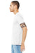 Bella + Canvas BC3005/3005/3655C Mens Jersey Short Sleeve V-Neck T-Shirt White Model Side