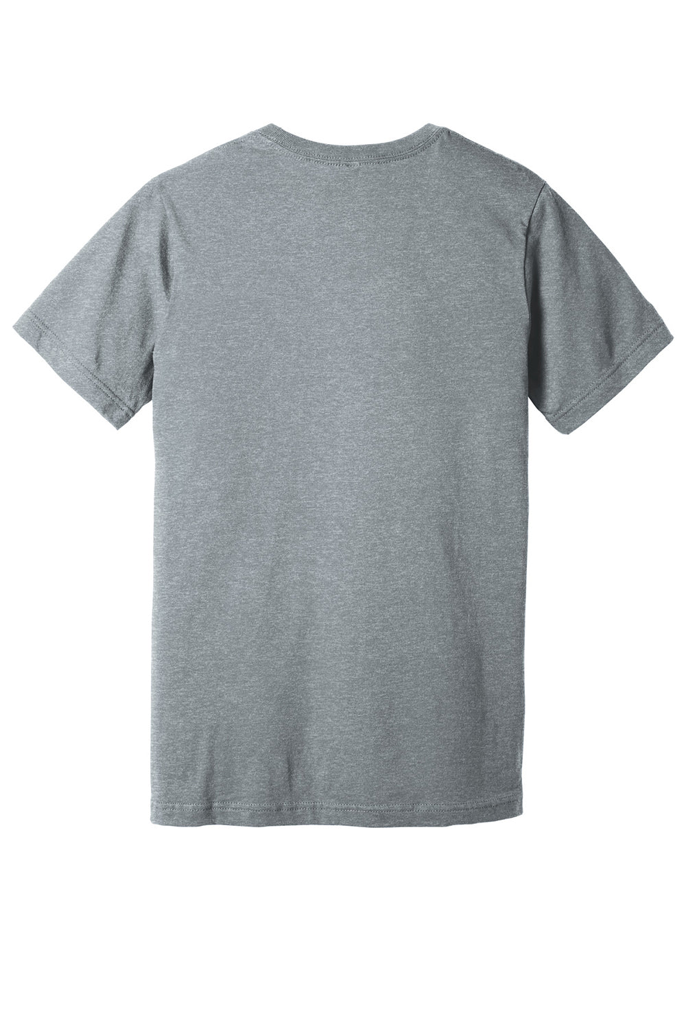 Bella + Canvas BC3005CVC Mens CVC Short Sleeve V-Neck T-Shirt Heather Grey Flat Back