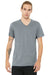 Bella + Canvas BC3005CVC Mens CVC Short Sleeve V-Neck T-Shirt Heather Grey Model Front