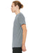 Bella + Canvas BC3005CVC Mens CVC Short Sleeve V-Neck T-Shirt Heather Grey Model Side