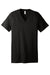 Bella + Canvas BC3005CVC Mens CVC Short Sleeve V-Neck T-Shirt Heather Black Flat Front