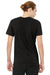 Bella + Canvas BC3005CVC Mens CVC Short Sleeve V-Neck T-Shirt Heather Black Model Back