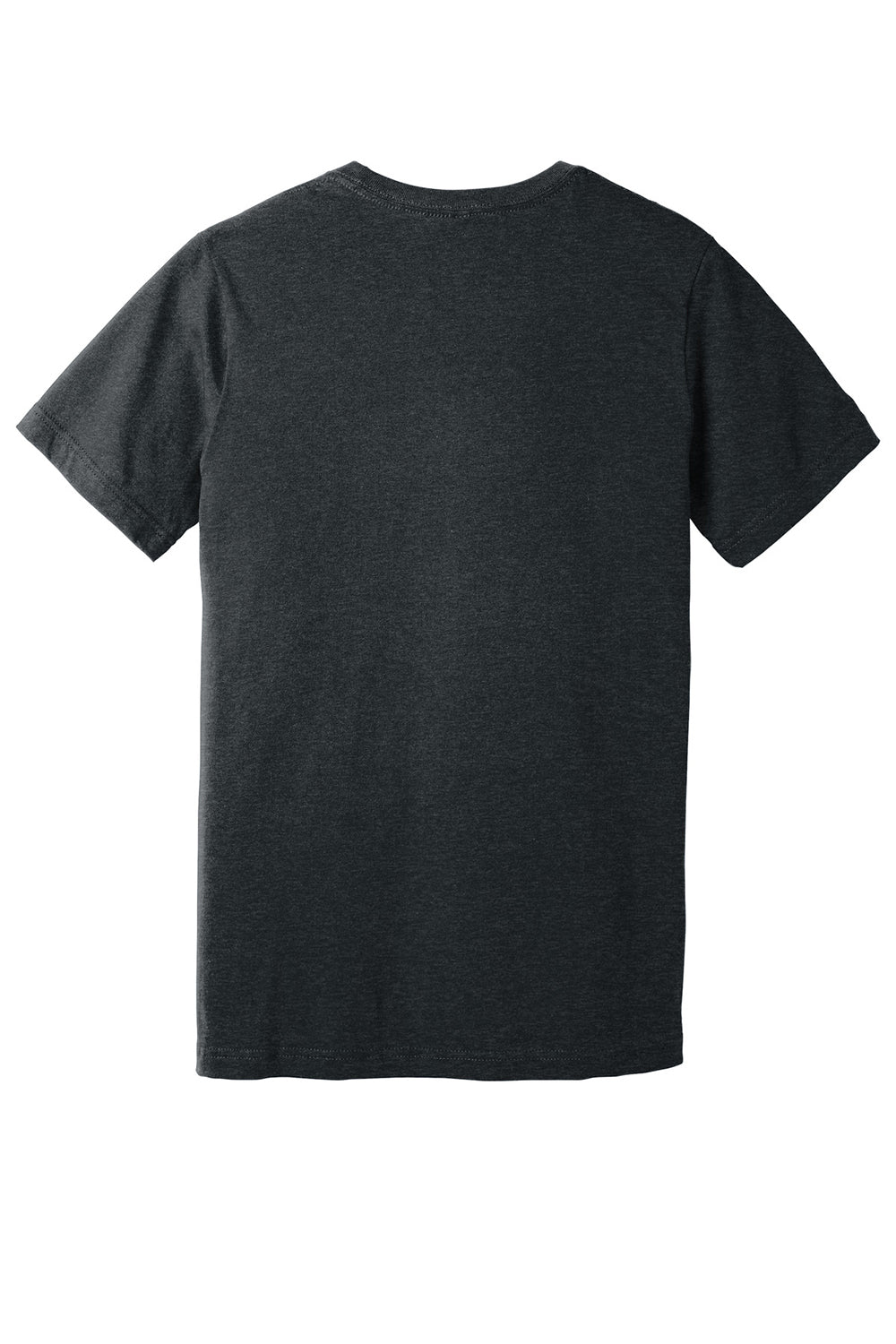 Bella + Canvas BC3005CVC Mens CVC Short Sleeve V-Neck T-Shirt Heather Dark Grey Flat Back