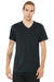 Bella + Canvas BC3005CVC Mens CVC Short Sleeve V-Neck T-Shirt Heather Dark Grey Model Front