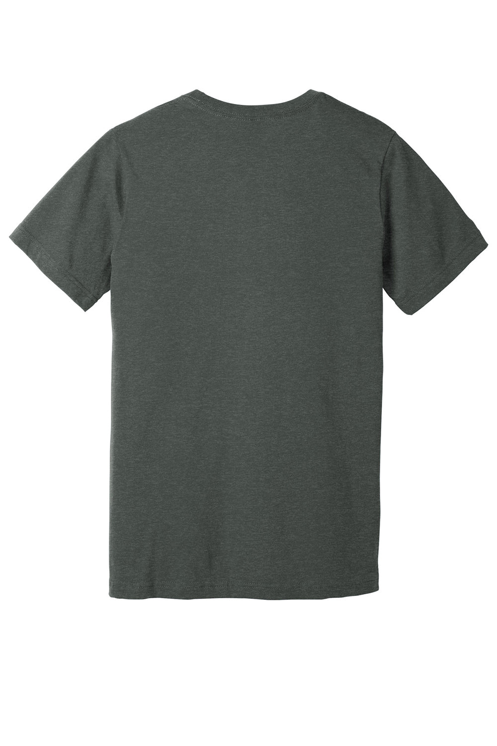 Bella + Canvas BC3005CVC Mens CVC Short Sleeve V-Neck T-Shirt Heather Deep Grey Flat Back