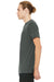 Bella + Canvas BC3005CVC Mens CVC Short Sleeve V-Neck T-Shirt Heather Deep Grey Model Side