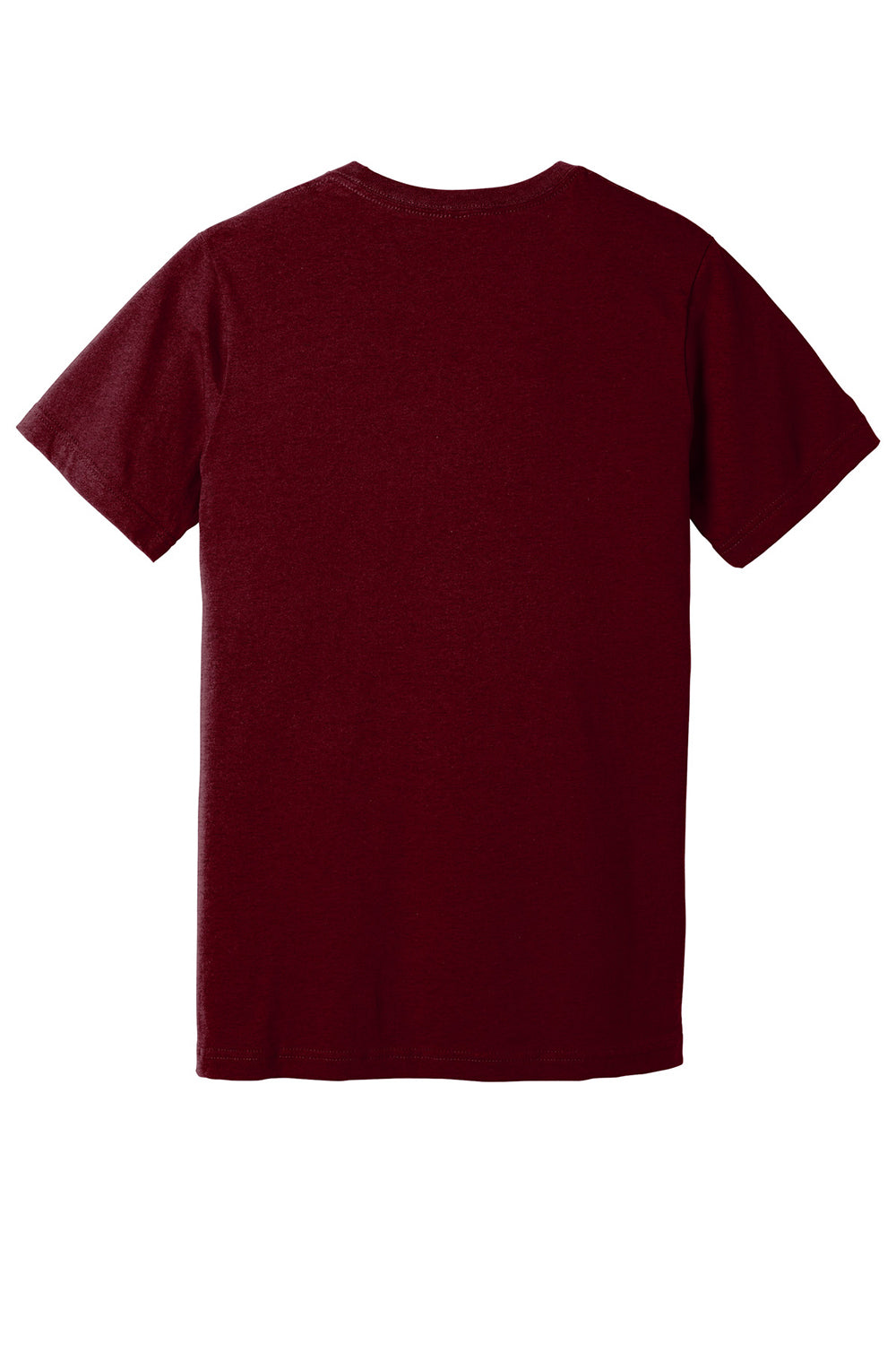 Bella + Canvas BC3005CVC Mens CVC Short Sleeve V-Neck T-Shirt Heather Cardinal Red Flat Back
