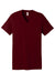 Bella + Canvas BC3005CVC Mens CVC Short Sleeve V-Neck T-Shirt Heather Cardinal Red Flat Front
