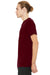 Bella + Canvas BC3005CVC Mens CVC Short Sleeve V-Neck T-Shirt Heather Cardinal Red Model Side