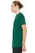 Bella + Canvas BC3005CVC Mens CVC Short Sleeve V-Neck T-Shirt Heather Grass Green Model Side
