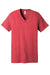 Bella + Canvas BC3005CVC Mens CVC Short Sleeve V-Neck T-Shirt Heather Red Flat Front