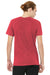 Bella + Canvas BC3005CVC Mens CVC Short Sleeve V-Neck T-Shirt Heather Red Model Back