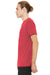 Bella + Canvas BC3005CVC Mens CVC Short Sleeve V-Neck T-Shirt Heather Red Model Side