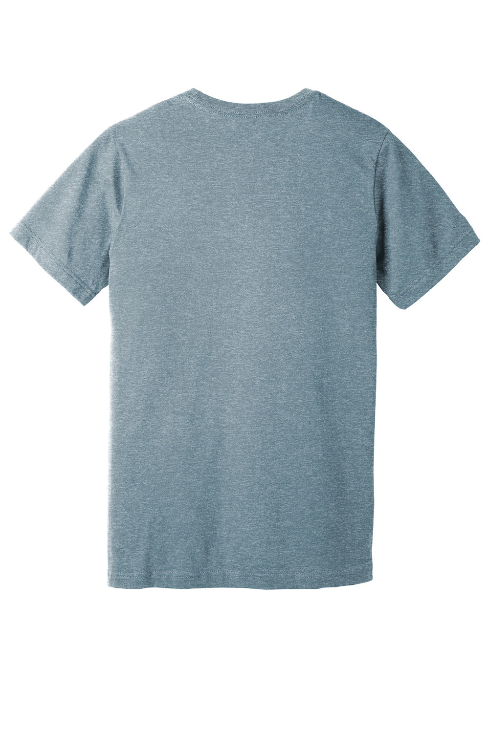 Bella + Canvas BC3005CVC Mens CVC Short Sleeve V-Neck T-Shirt Heather Slate Blue Flat Back