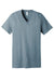 Bella + Canvas BC3005CVC Mens CVC Short Sleeve V-Neck T-Shirt Heather Slate Blue Flat Front